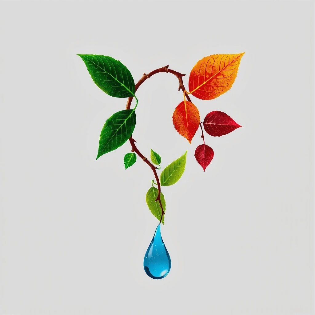 Stylizowany znak zapytania z naturalnych elementów