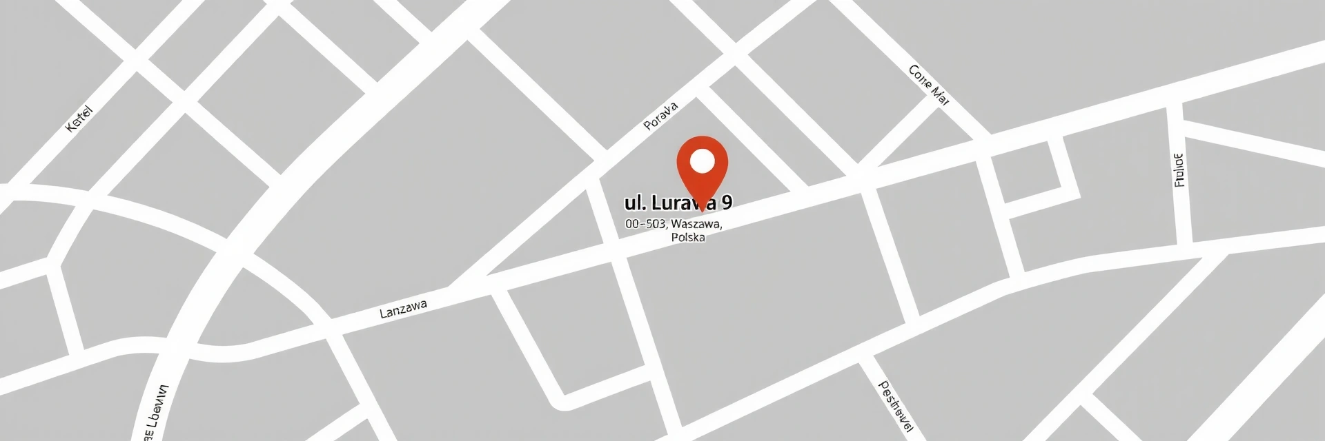 Stylizowana mapa z pinezką wskazującą lokalizację firmy Naturalnewitaminyplus